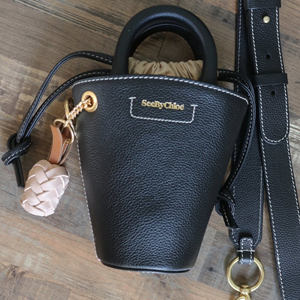 NWT - See by Chloe Mini Cecilia Tote Bag – CHS21SSB04924-Black (#800)